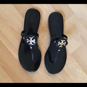 Tory Burch Mini Miller Jelly Thong Sandal Black 8